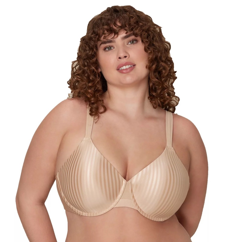 Playtex Secrets Underwire Bra Comfort Strap Full Coverage Nude 44D‎
